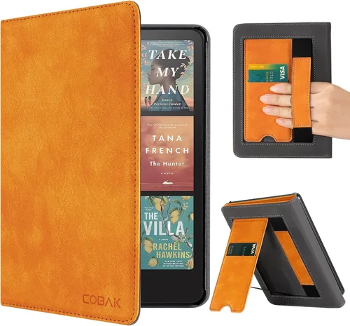 Vista 27 de CoBak Funda con soporte para Kindle Paperwhite - Funda de piel sintética duradera con función de apagado y encendido automático, ranura