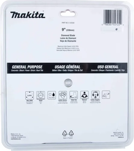 Vista 3 de Makita E-02559 - Hoja de diamante de 9 pulgadas, turbo, uso general