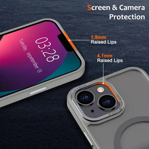 Vista 455 de Anuck - Funda magnética para iPhone 11 compatible con MagSafe, carcasa trasera mate translúcida dura, borde de TPU, delgada, resistente a impactos