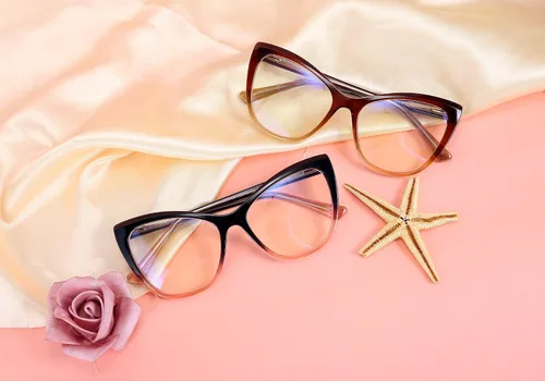 Vista 7 de FEISEDY Trendy Cateye TR90 bloqueo de luz azul bisagras de resorte gafas de computadora mujeres B2676