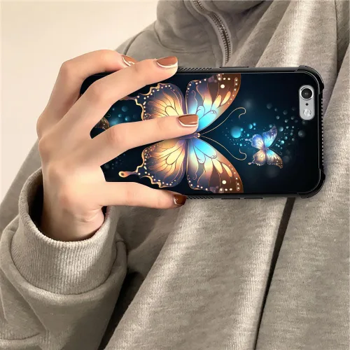 Vista 333 de Funda compatible con iPhone 8, a prueba de golpes, antiarañazos, bandera de ciervos de cola blanca de grano de madera estadounidense