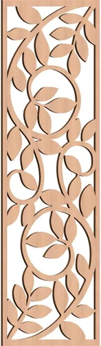 Vista 167 de 9 3/8"W x 24 3/8"H x 1/4"T Utica Decorativo Fretwork Madera Paneles de Pared, Abedul