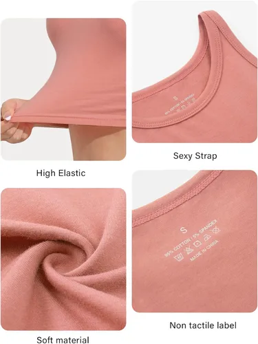 Vista 5 de Kole Meego Camisetas cortas para mujer, camisetas sin mangas recortadas de cuello alto, camisetas de yoga, camisetas atléticas, paquete de 4