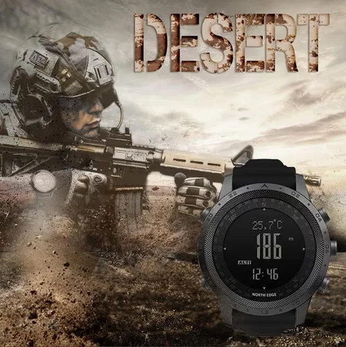 Vista 3 de Pafusen Reloj digital deportivo al aire libre, relojes tácticos para hombres, relojes para hombre, reloj de pulsera táctico negro, relojes militares