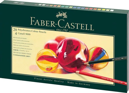 Vista 2 de Faber-Castell Art & Graphic Polychromos - Lápiz de color, set de regalo, medios mixtos, multicolor, conjunto de regalo de policromos, para arte