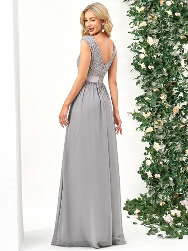 Vista 2 de Ever-Pretty Vestidos de dama de honor con cintura imperio fruncido para mujer 0646