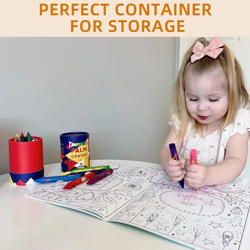 Vista 4 de Lebze Crayones para niños pequeños, 24 colores crayones no tóxicos para niños a partir de 3 años, crayón jumbo fácil de sostener para niños, seguro