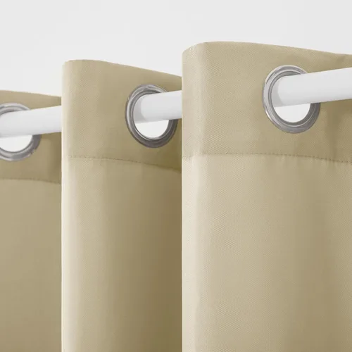 Vista 113 de TOWN & COUNTRY BASICS Cabana Cortinas Sólidas de Peso Pesado para Interiores y Exteriores, Opacidad de Filtrado de Luz con Parte Superior de Ojales