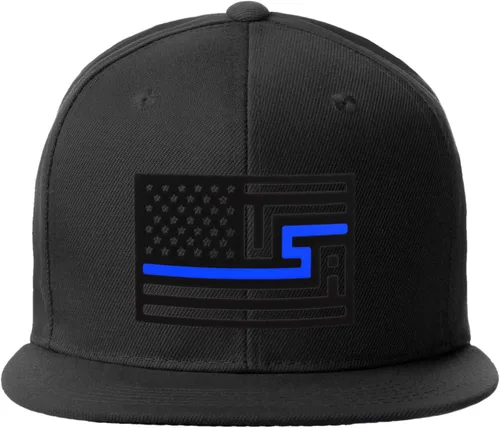 Vista 2 de I&W Hatgear Bandera de Rediseño de Estados Unidos Delgada Azul Línea Roja Soporte American Servicemen Sombrero El Snapback Línea Azul Delgada