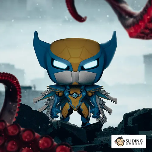Vista 4 de Wolverine Special Edition Funko POP! Marvel MECH Strike Monster Hunters Wolverine #996 Exclusivo