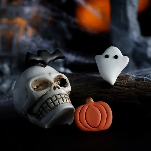 Vista 3 de Halloween Earrings Spooky Ghost Bat Witch Stud Earrings for Women Girls Cute Pumpkin Clay Earrings Set Fun Halloween Holiday Party Jewelry Gifts