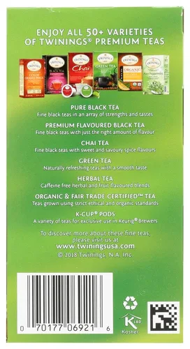 Vista 4 de Twinings Té en bolsa verde, granada, frambuesa y fresa, 80 unidades (paquete de 4)