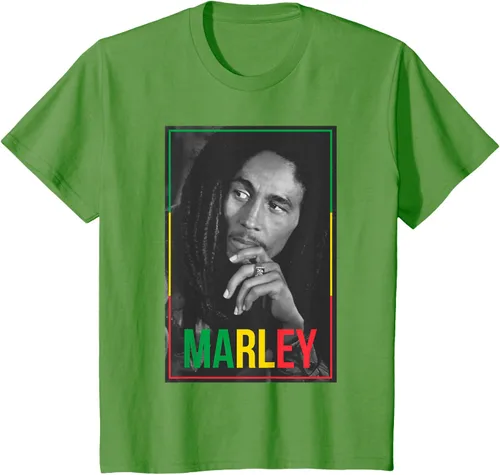 Vista 53 de Camiseta blanca oficial de Bob Marley Photo S Negro