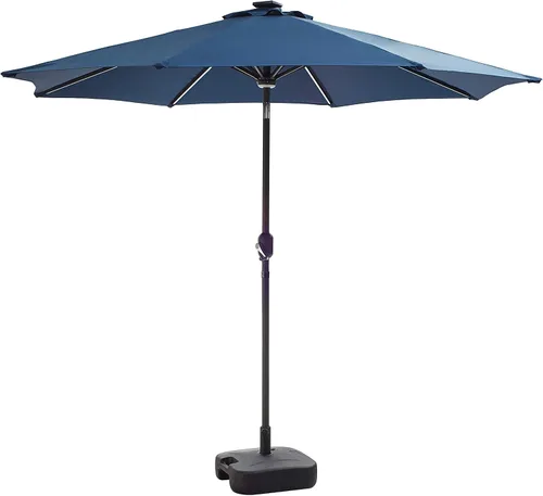 Vista 8 de LOKATSE HOME Base cuadrada de plástico rellenable para exteriores, para sombrilla de patio, color negro