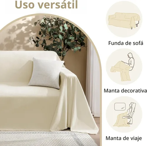 Vista 3 de Fundas para sofá seccional, juego de 2 piezas para sofás en forma de L, protector de muebles lavable y apto para mascotas, manta de chenilla