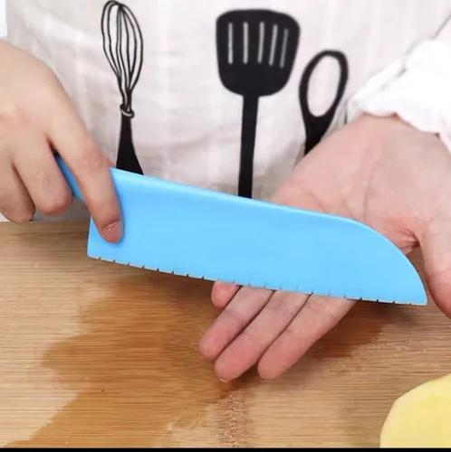 Vista 6 de jawbush Cuchillo de lechuga profesional para evitar que se torne marrón, cuchillo dentado de plástico de 11 pulgadas para verduras, frutas, pan