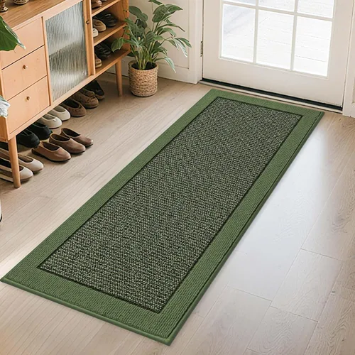 Vista 48 de BEQHAUSE Tapete para puerta interior de 20 x 32 pulgadas, tapete antideslizante para entrada, lavable, resistente a la suciedad, tapete