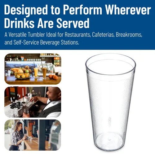 Vista 9 de Carlisle FoodService Products - Vaso de plástico Stackable™ de 24 onzas, transparente (paquete de 72)