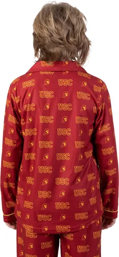 Vista 3 de Ultra Game NCAA - Conjunto de pijama de 2 piezas para niños