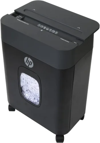 Vista 10 de HP - Trituradora de papel micro corte, capacidad de 16 hojas, diseño deslizante superior, cesta extraíble, trituración de alta seguridad, diseño