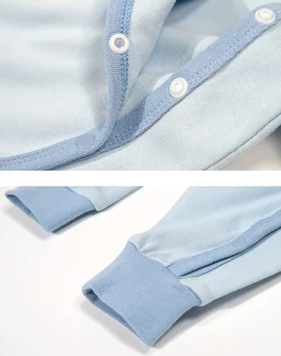 Vista 3 de Teach Leanbh Paquete de 2 pijamas sin pies de algodón de manga corta con cierre lateral para dormir y jugar