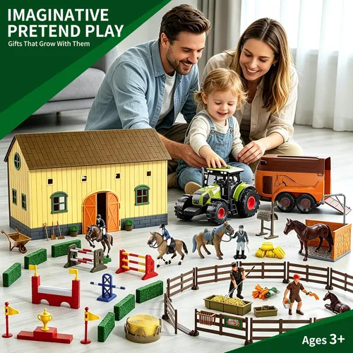 Vista 7 de Juego de caballos para niños, juguetes de caballos para niñas