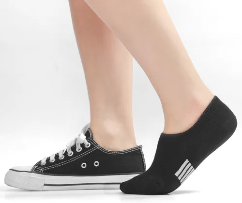 Vista 6 de Calcetines invisibles para mujer, acolchados, de corte bajo, atléticos, ocultos, para tenis, tobillos, calcetines invisibles para correr, 46 pares