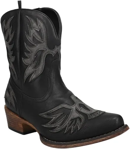 Vista 2 de ROPER Mujeres Amelia Snip Toe Western Cowboy Botas Tobillo Tacón Bajo 1-2" - Marrón