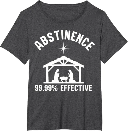 Vista 26 de Abstinence 99.99 Percent Effective Nativity Christmas Joke T-Shirt