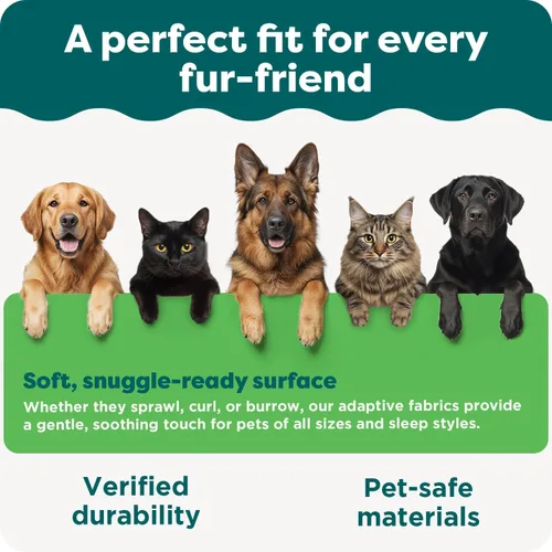 Vista 7 de Furhaven Pet – Sofá de felpa ortopédica para perro, cama con forma de L, tumbona ergonómica con contorno de cuna, cama para perros y gatos, varios