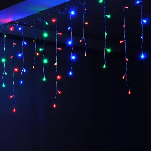 Vista 3 de GYDING - Luces LED decorativas en cascada para Navidad, decoración de ventanas, luces de hadas, 8 modos de iluminación, de enchufe, ideal