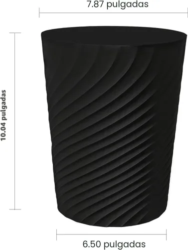 Vista 5 de DAJITRE Cubo de basura pequeño de 1.8 galones, papelera de reciclaje de perfil delgado para espacios compactos, baño, oficina, dormitorio, cocina