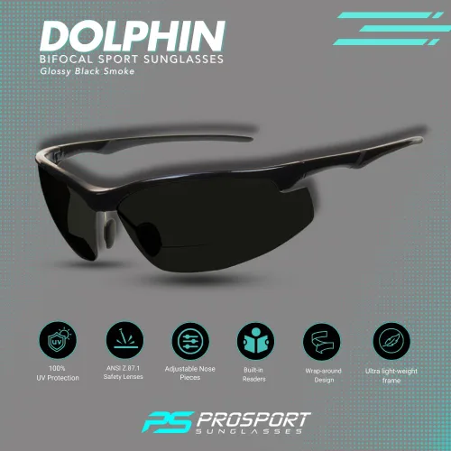 Vista 2 de proSPORT Bifocal Seguridad Sunglass Reader Protector Z87 Sport Ciclismo Motocicleta