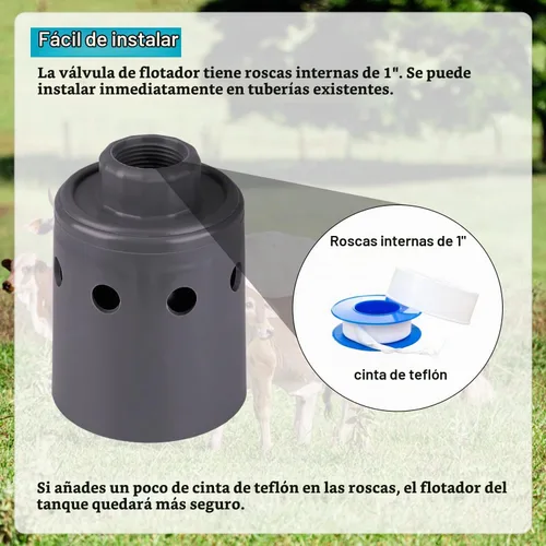 Vista 6 de Válvula de flotador de 1 pulgada, llenado automático de agua, mantenimiento de un nivel de agua constante Válvula de cierre automático de agua