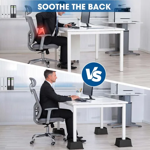 Vista 7 de MYMULIKE Elevadores de cama de 3 pulgadas, resistentes, elevadores de muebles de gran tamaño de 3 pulgadas, soporta 6000 libras, bloques