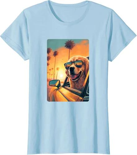 Vista 31 de Golden Retriever - Camiseta divertida de Golden Retriever con lentes, Negro