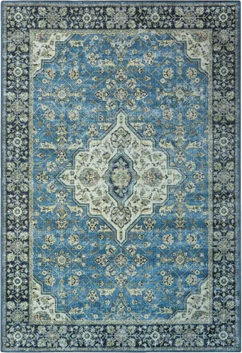 Vista 27 de SUPERIOR Medallion - Alfombra lavable, respaldo de algodón, alfombra para mesa de comedor, alfombra para vestíbulo, de fácil cuidado, alfombra Negro