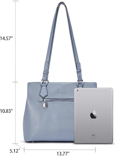 Vista 4 de BOSTANTEN Bolso de cuero genuino bolso de hombro suave diseñador superior manija monederos y mujeres cuero cartera RFID bloqueo pequeño cremallera