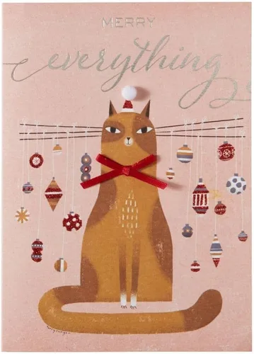 Vista 2 de NIQUEA.D, Tarjeta de Navidad de árbol bigote de gato