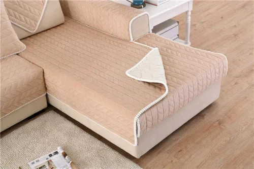 Vista 4 de Funda de sofá de tela, funda de sofá seccional para mascotas y perros, protector de muebles de sala de estar, acolchado transpirable, funda de sofá