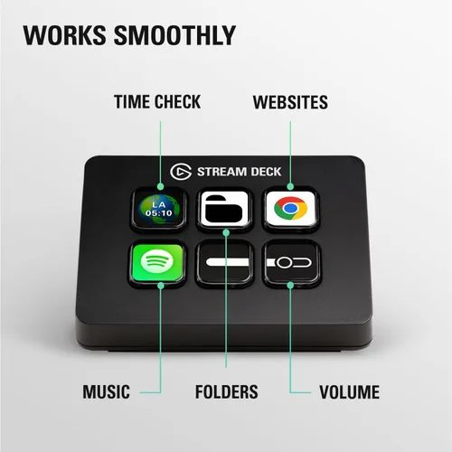Vista 4 de Elgato Stream Deck Mini: controla Zoom, Teams, PowerPoint, MS Office y más, aumenta la productividad con integración perfecta para aplicaciones