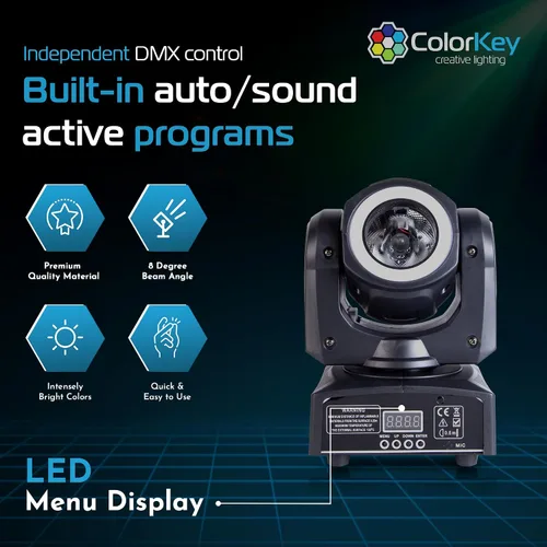 Vista 3 de ColorKey Mover Halo Beam Quad MKII (CKU-5038)