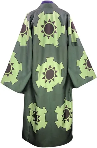 Vista 2 de Emyzkc Disfraz de kimono de mono D Luffy para cosplay de anime, capa de campo, para Halloween, juego de roles