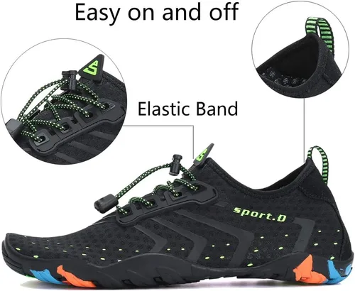 Vista 4 de Zapatos acuáticos para mujer y hombre, de secado rápido, calcetines acuáticos para natación, playa, surf, buceo, piscina, yoga, aeróbicos, deportes