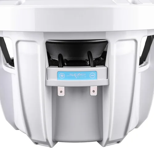 Vista 6 de Skar Audio SKM8WD2 8" 500W Max Power Dual 2 Ohm Marine Subwoofer (blanco)