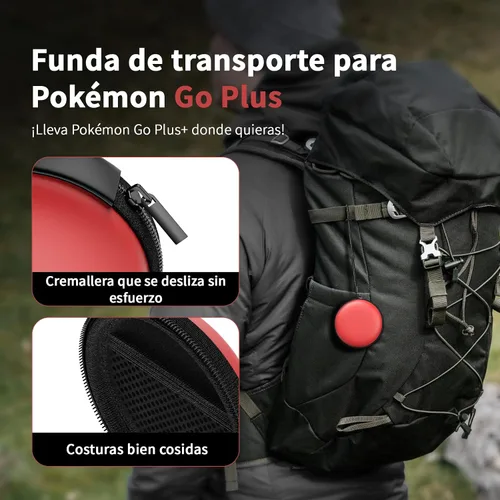 Vista 6 de Funda de transporte compatible con Pokémon GO Plus +, AOLION Funda protectora de silicona resistente al agua con aspecto clásico y excelente