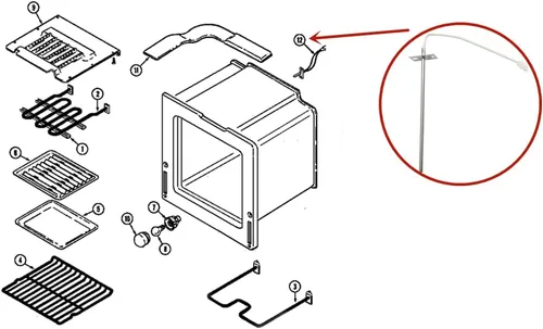 Vista 3 de Compatible con sensor de temperatura del horno Whirlpool WP7430P044-60 7430P044-60