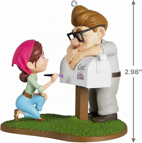 Vista 5 de Hallmark - Adorno de Navidad de plástico para recuerdo 2022, Disney/Pixar Up Carl & Ellie
