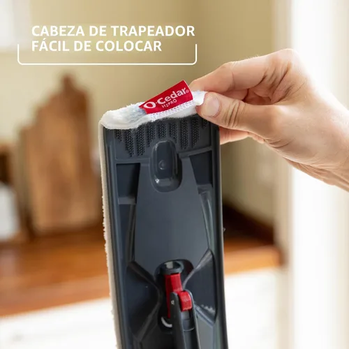 Vista 6 de O-Cedar Almohadillas de trapeador originales H2prO (paquete de 2) Lavable a máquina Recambios reutilizables Repuestos de cabezal de fregona