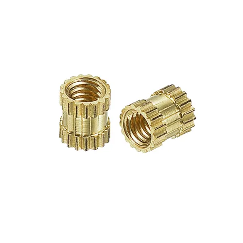 Vista 12 de uxcell M2 x 0.118 in (L) x 0.126 in (OD) Rosca hembra de latón moleteado roscado Insertar tuercas de incrustación, 20 piezas